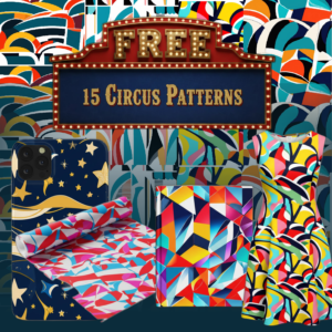 Free 15 Seamless Circus Stripe Patterns (Tiling + Repeatable) for POD